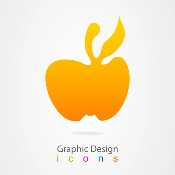 Logotipo do ícone da Apple — Vetor de Stock