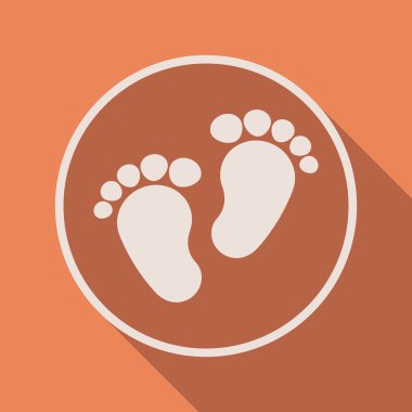 Bebek ayak izleri imzala düğmesini