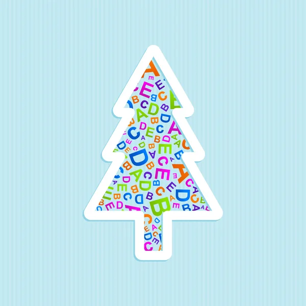 Kerstboom Abc — Stockvector