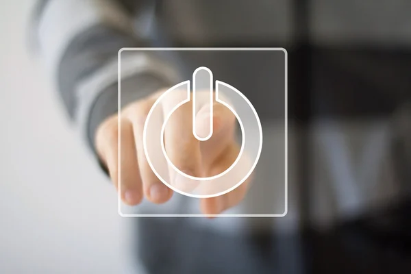 Business button web power icon — Stock Photo, Image