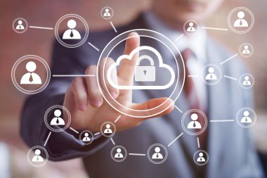 İşadamı kutsal kişilerin resmi iterek web düğme
