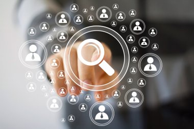 Arama Büyüteç iş düğme simgesi