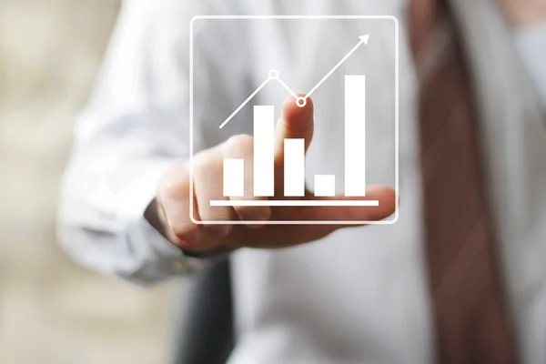 Grafik online iş diyagramı web adam