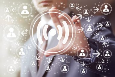 İş düğmesi Wifi bağlantı simgesi web sinyal