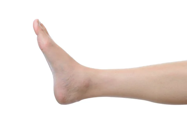 Žena noha izolované na bílém — Stock fotografie
