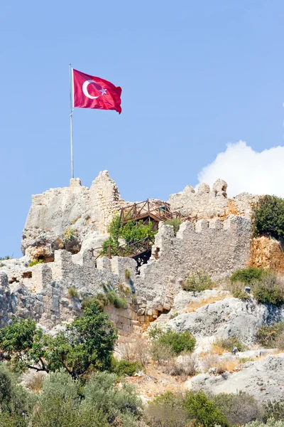 Turkish national flag waving on the wind — Stock Photo, Image