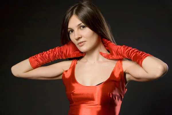 Mujer en un rojo —  Fotos de Stock