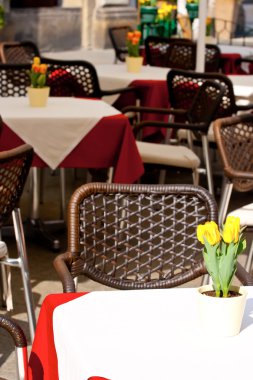 Restoran tablolar. Sokak Cafe.