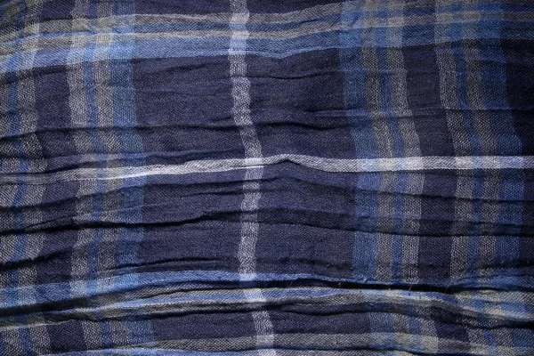 Tissu à carreaux bleu — Photo