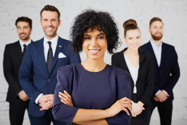 Business people standing in office — Stock Photo, Image