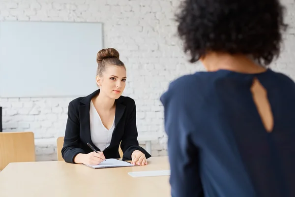 Recruiter during job interview — Stock Photo, Image