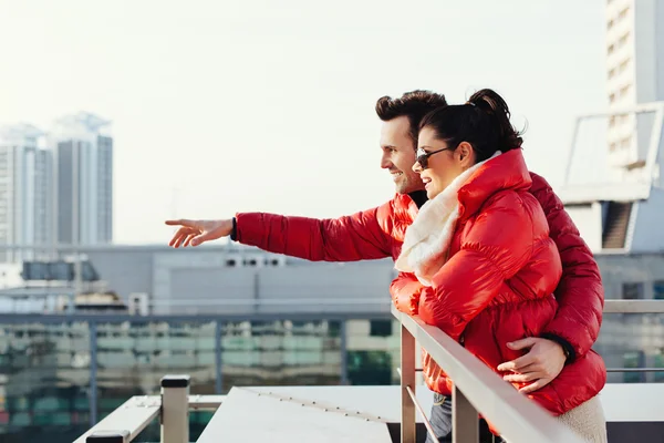 Pareja enyoing vista — Foto de Stock