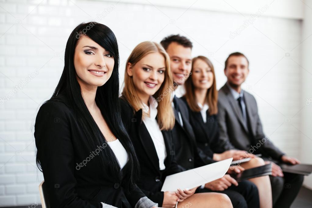 Group of happy business people