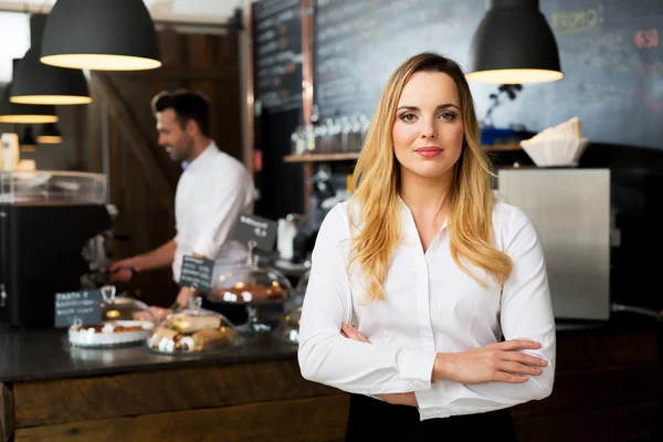 Succesvolle restaurant manager — Stockfoto