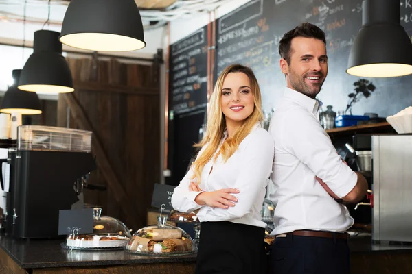 Kleine zakelijke partners permanent samen Rechtenvrije Stockfoto's