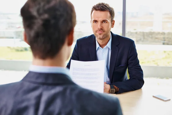 Documento del contratto di lettura candidato — Foto Stock