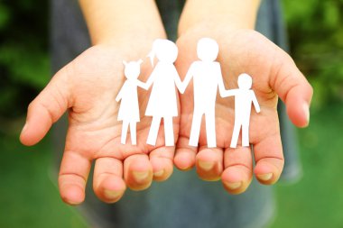 Aile işareti holding eller