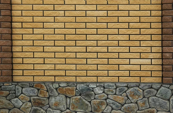 Новая кирпичная стена — стоковое фото