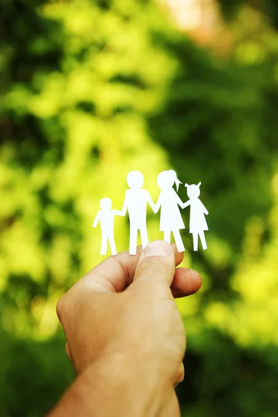 Hand holding family sign — Stock Photo, Image