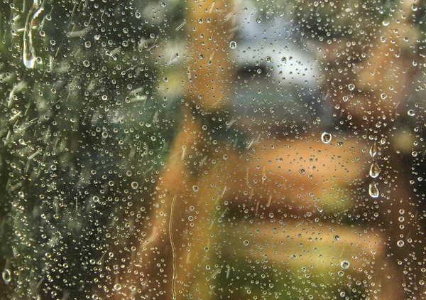 Fondo de gotas sobre vidrio —  Fotos de Stock