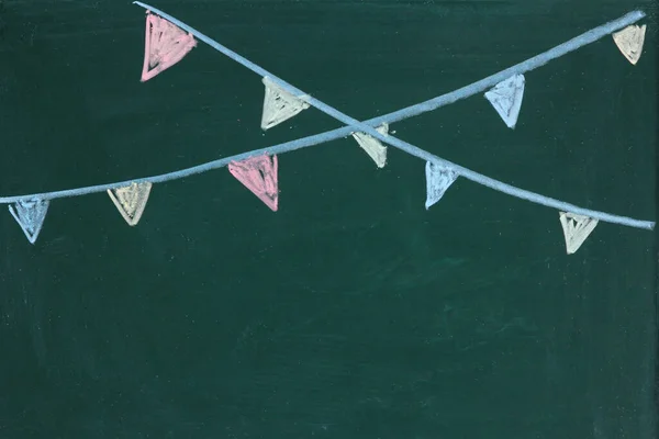 chalk board green school study holidays flags