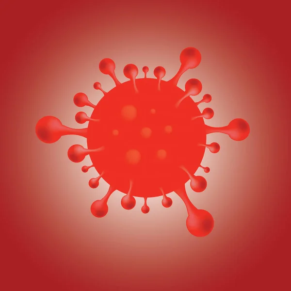 Brote Gripe Por Coronavirus Respiratorio Ilustración Médica Vista Del Microscopio — Vector de stock