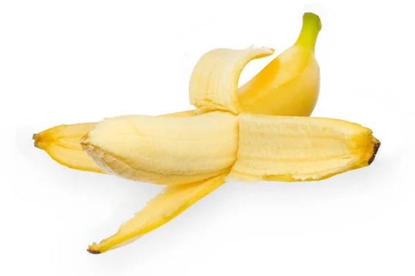 Schöne Und Leckere Bananen Auf Weißem Hintergrund — Stockfoto