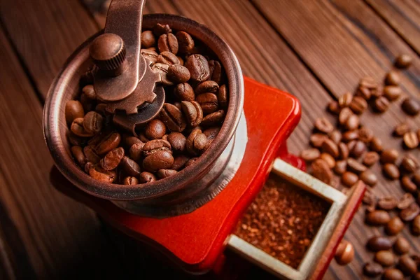 Koffiemolen Koffie Achtergrond — Stockfoto