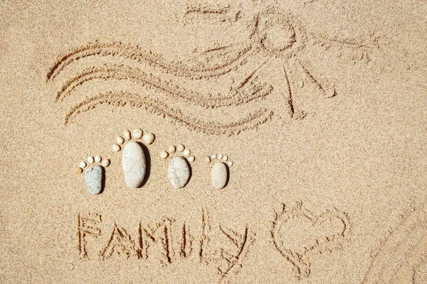 Elegantemente Belos Desenhos Sobre Fundo Areia Natureza — Fotografia de Stock