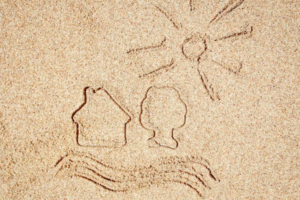 Όμορφα Σχέδια Φόντο Άμμου Στη Φύση — Φωτογραφία Αρχείου