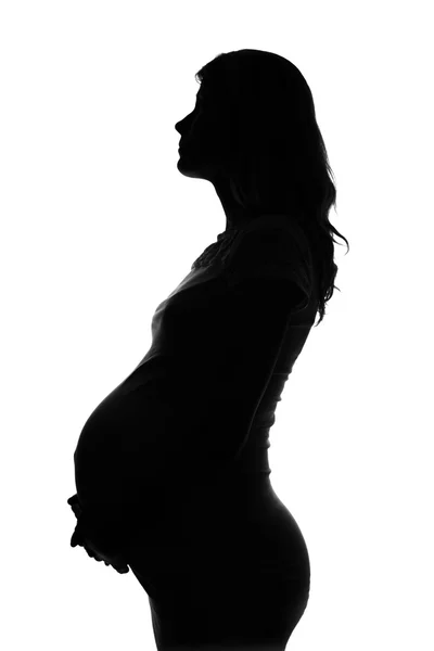 Pregnant woman silhouette — Stock Photo, Image