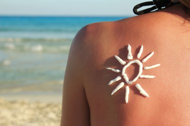 geri şeklinde güneş kremi