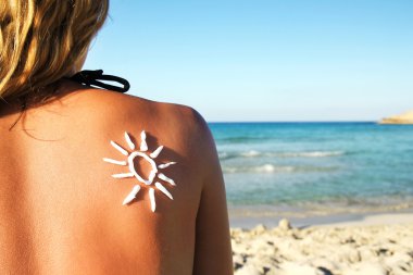 geri şeklinde güneş kremi