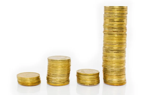 Stack of golden coins — Stock Photo, Image