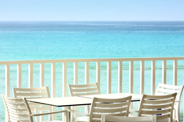 White Table and chairs — Stock Photo, Image