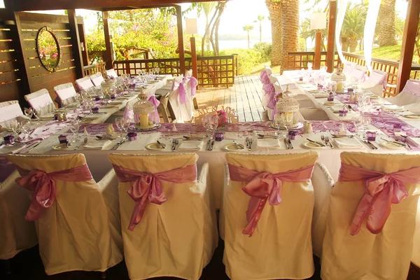 Wedding table settings — Stock Photo, Image