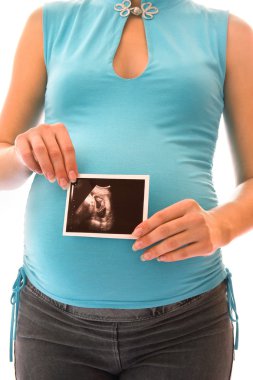Bebek ultrason karın üzerinde