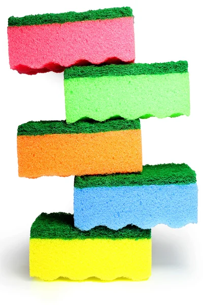 Sponges on a white background — Stock Photo, Image