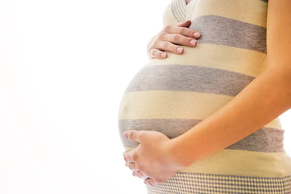 배경에 임신한 여자 — 스톡 사진