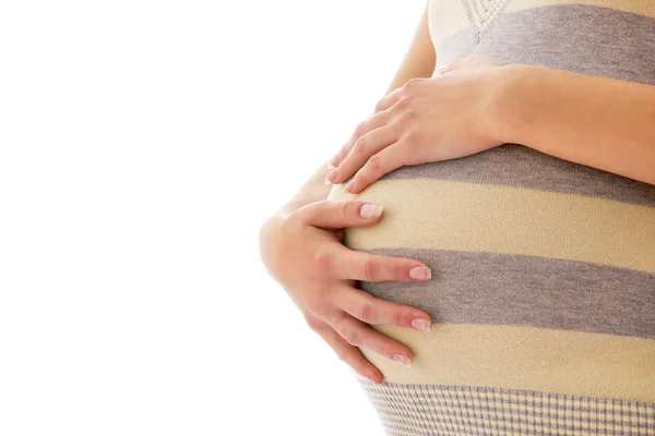 Mulher grávida em segundo plano — Fotografia de Stock