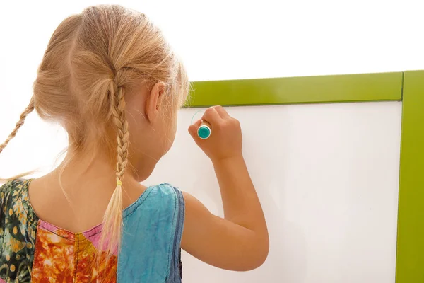 Child drawing on the board — Stock Photo, Image