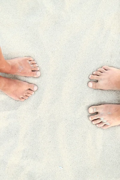 Couple of love on sand — Stock Photo, Image