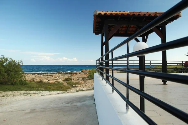 Pavilon na mořské pláži — Stock fotografie