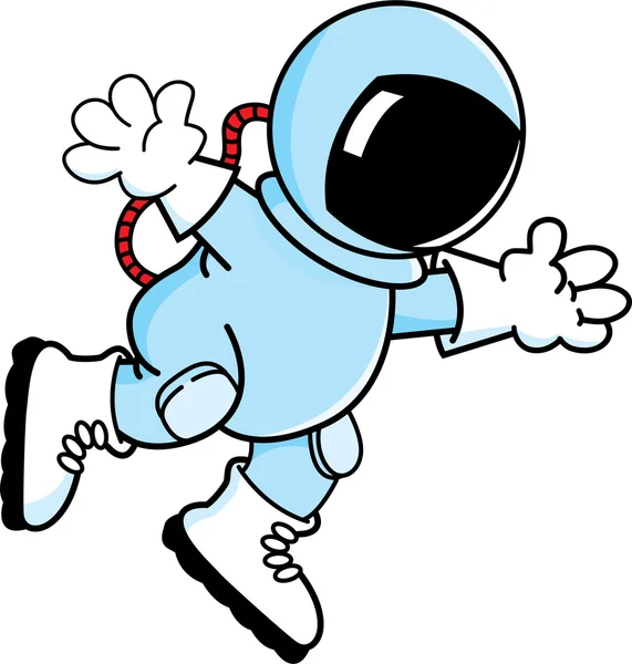 Kreslený plovoucí astronaut. — Stockový vektor