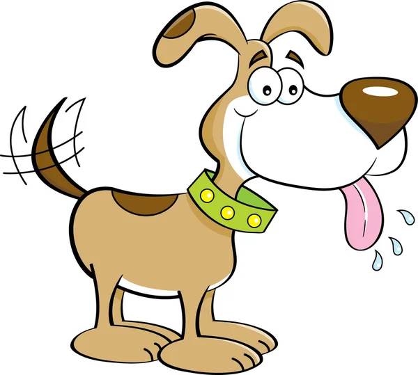 Cartoon gelukkige hond. — Stockvector