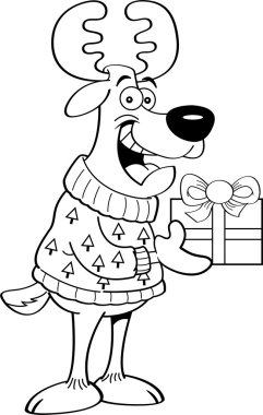 Bir hediye ile bir geyik