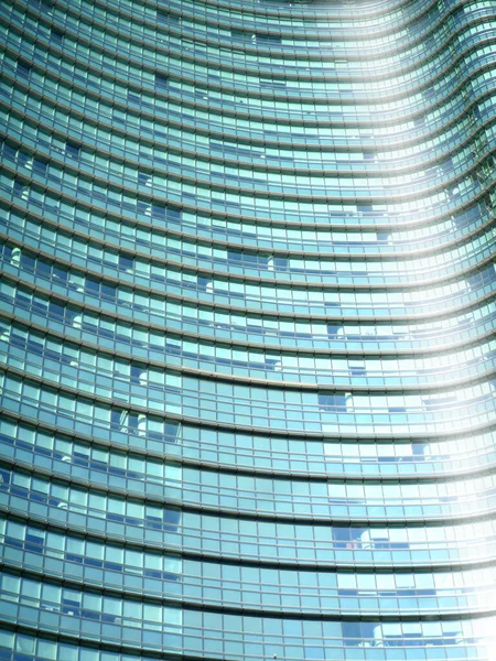 Primer Plano Cara Rascacielos Moderno Edificio Centro Financiero Negocios — Foto de Stock