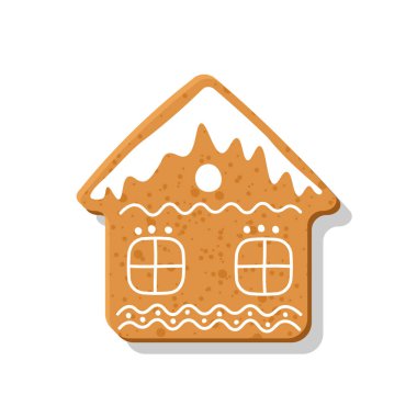 Noel kurabiyesi, ev şeklinde kremalı..