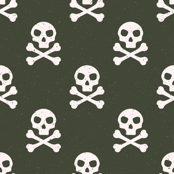 Skull Crossbones Seamless Pattern — Stock Vector