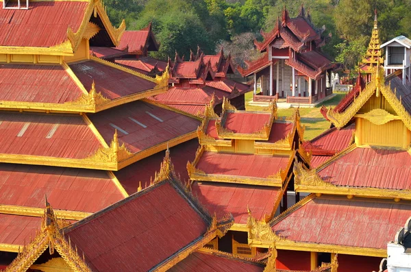 พระราชวังมังดาเลย์ในประเทศพม่า — ภาพถ่ายสต็อก